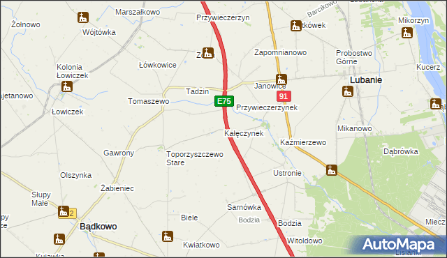 mapa Kałęczynek, Kałęczynek na mapie Targeo