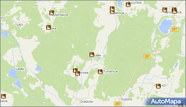 mapa Kałek gmina Lubsko, Kałek gmina Lubsko na mapie Targeo