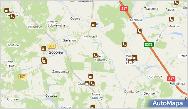 mapa Kaleń Pierwszy, Kaleń Pierwszy na mapie Targeo