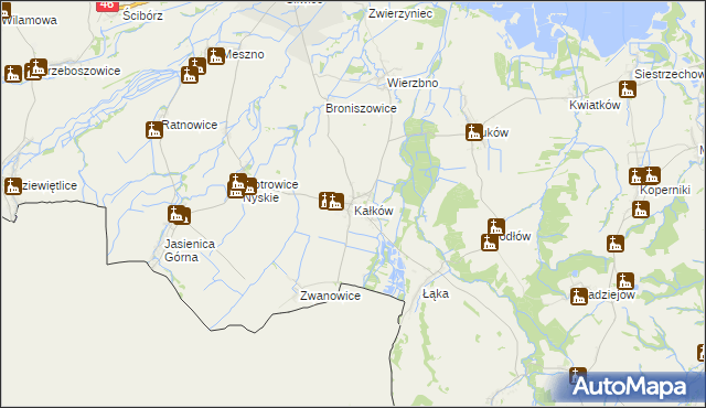 mapa Kałków gmina Otmuchów, Kałków gmina Otmuchów na mapie Targeo