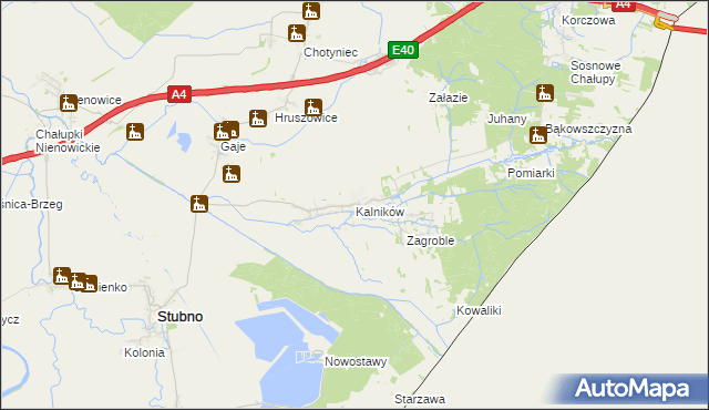 mapa Kalników, Kalników na mapie Targeo