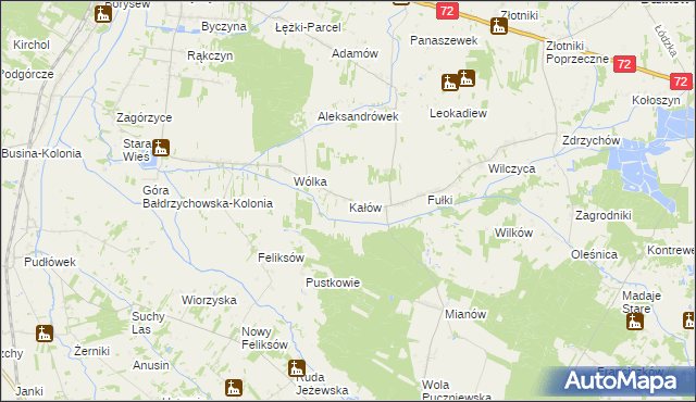 mapa Kałów, Kałów na mapie Targeo