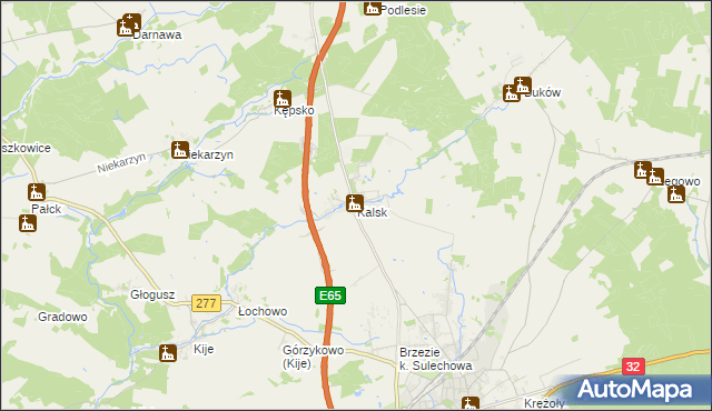 mapa Kalsk, Kalsk na mapie Targeo