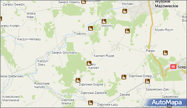 mapa Kamień-Rupie, Kamień-Rupie na mapie Targeo