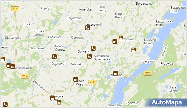 mapa Kamienica Szlachecka, Kamienica Szlachecka na mapie Targeo