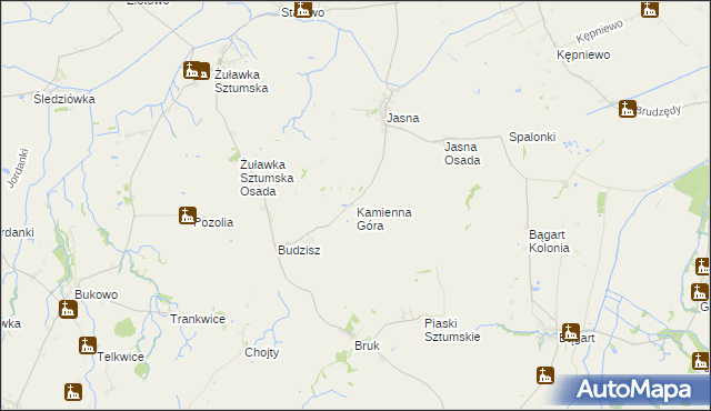 mapa Kamienna Góra gmina Dzierzgoń, Kamienna Góra gmina Dzierzgoń na mapie Targeo