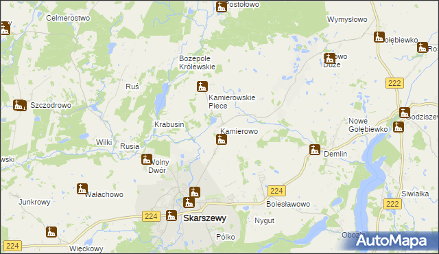 mapa Kamierowo, Kamierowo na mapie Targeo