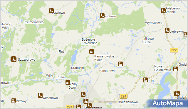 mapa Kamierowskie Piece, Kamierowskie Piece na mapie Targeo