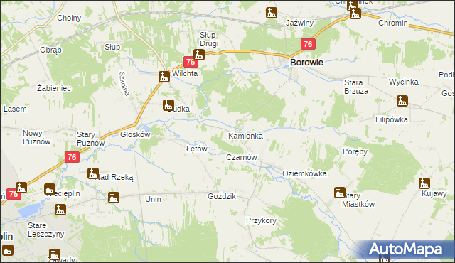 mapa Kamionka gmina Borowie, Kamionka gmina Borowie na mapie Targeo