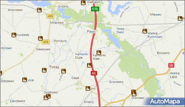 mapa Kamionki Małe, Kamionki Małe na mapie Targeo