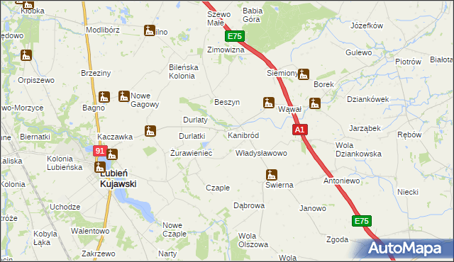 mapa Kanibród, Kanibród na mapie Targeo