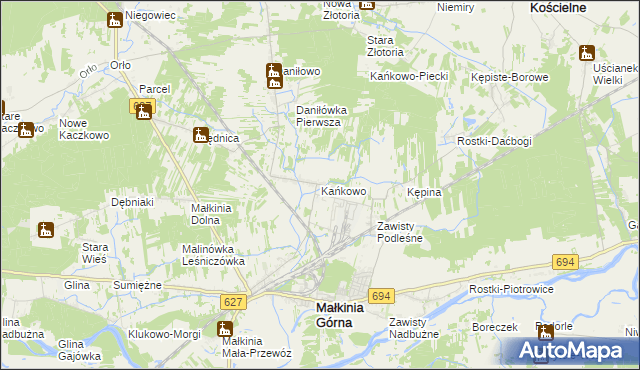 mapa Kańkowo, Kańkowo na mapie Targeo