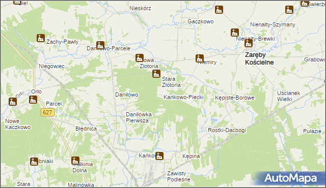 mapa Kańkowo-Piecki, Kańkowo-Piecki na mapie Targeo