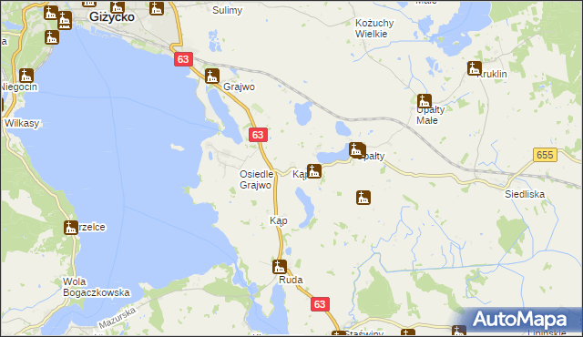 mapa Kąp, Kąp na mapie Targeo