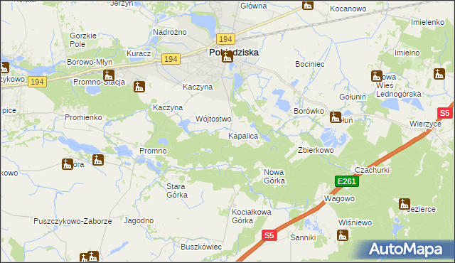mapa Kapalica, Kapalica na mapie Targeo