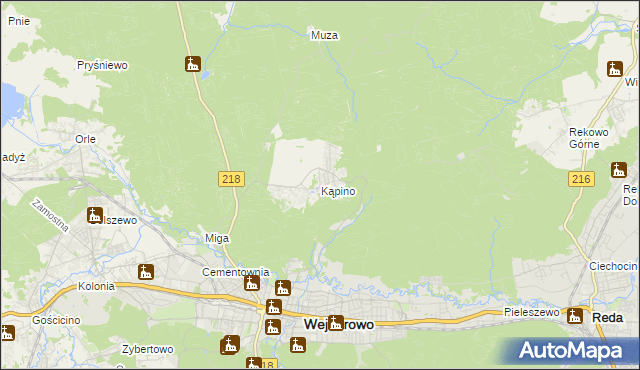 mapa Kąpino, Kąpino na mapie Targeo