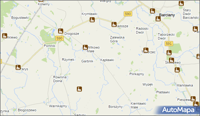 mapa Kąpławki, Kąpławki na mapie Targeo