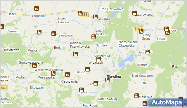 mapa Karczemka gmina Skrwilno, Karczemka gmina Skrwilno na mapie Targeo