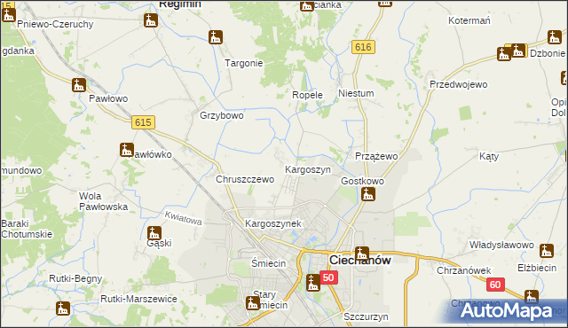 mapa Kargoszyn, Kargoszyn na mapie Targeo