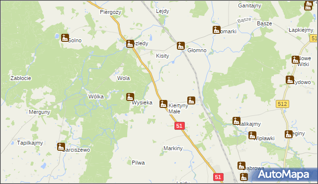 mapa Karolewko, Karolewko na mapie Targeo