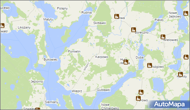 mapa Karpowo, Karpowo na mapie Targeo