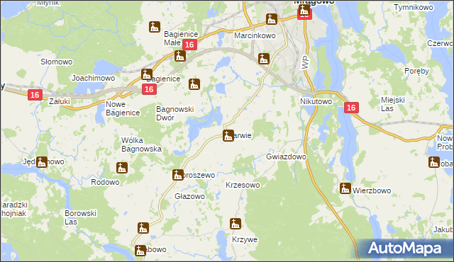 mapa Karwie gmina Mrągowo, Karwie gmina Mrągowo na mapie Targeo