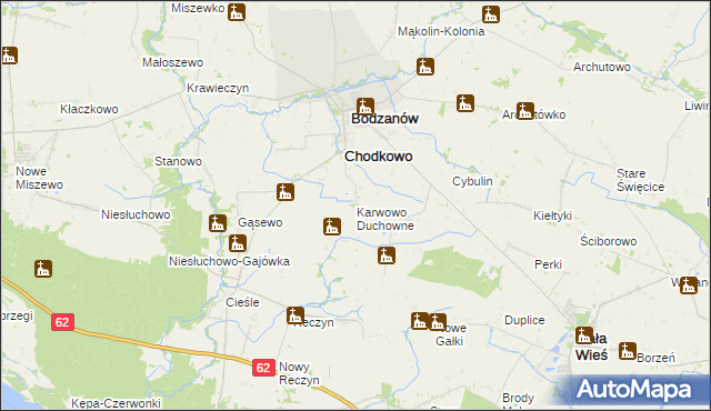 mapa Karwowo Duchowne, Karwowo Duchowne na mapie Targeo
