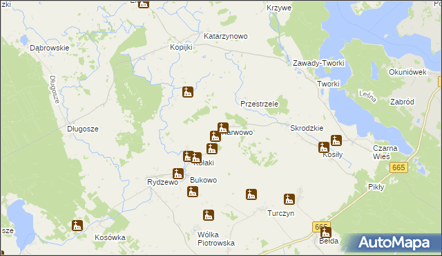 mapa Karwowo gmina Rajgród, Karwowo gmina Rajgród na mapie Targeo