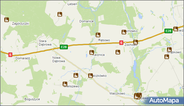 mapa Karznica, Karznica na mapie Targeo