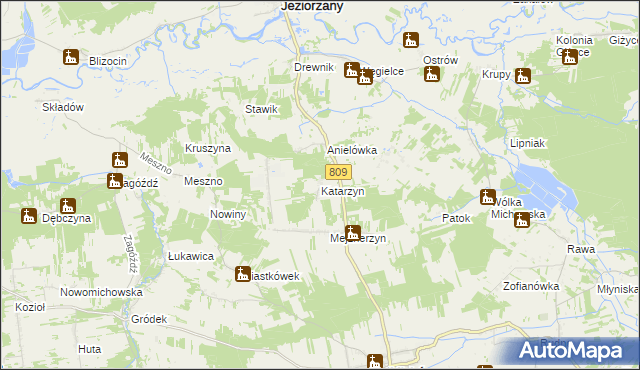 mapa Katarzyn, Katarzyn na mapie Targeo