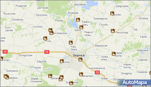 mapa Kąty Nowe, Kąty Nowe na mapie Targeo