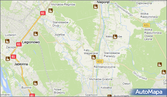 mapa Kąty Węgierskie, Kąty Węgierskie na mapie Targeo