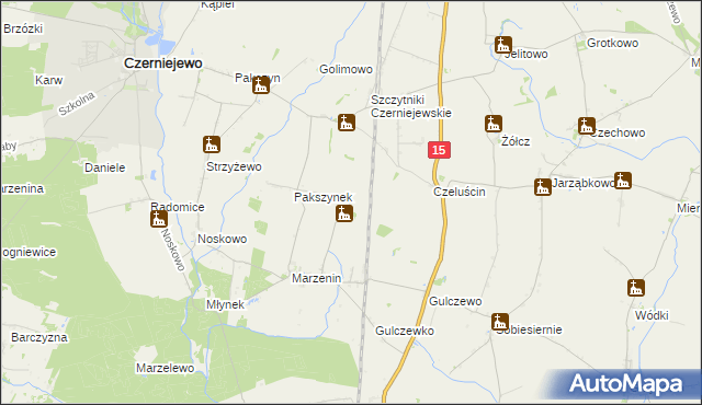 mapa Kawęczyn gmina Września, Kawęczyn gmina Września na mapie Targeo