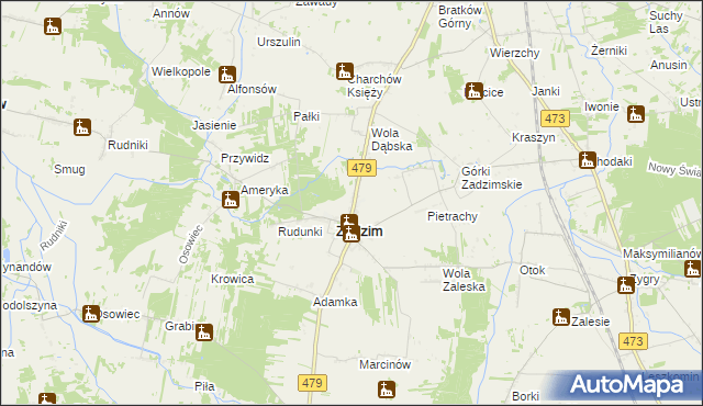 mapa Kazimierzew, Kazimierzew na mapie Targeo