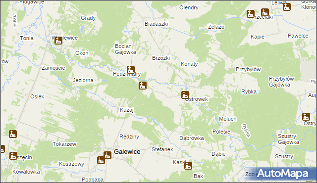 mapa Kaźmirów, Kaźmirów na mapie Targeo