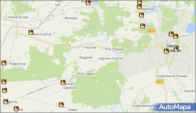 mapa Kaznów-Kolonia, Kaznów-Kolonia na mapie Targeo