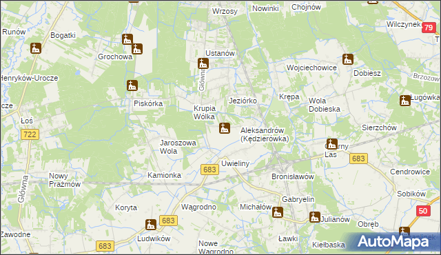 mapa Kędzierówka, Kędzierówka na mapie Targeo