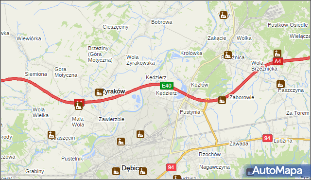 mapa Kędzierz, Kędzierz na mapie Targeo