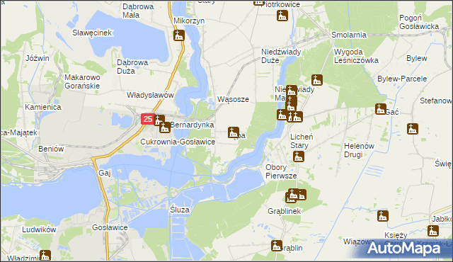 mapa Kępa gmina Ślesin, Kępa gmina Ślesin na mapie Targeo