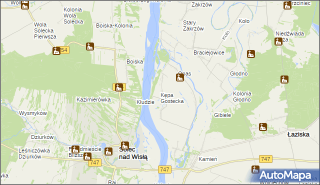 mapa Kępa Gostecka, Kępa Gostecka na mapie Targeo
