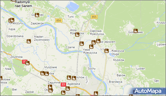mapa Kępa Rzeczycka, Kępa Rzeczycka na mapie Targeo