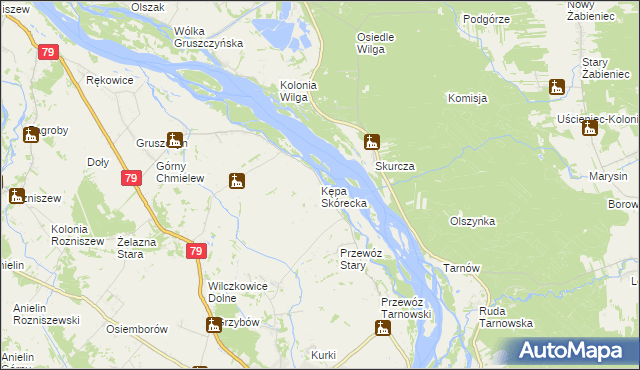 mapa Kępa Skórecka, Kępa Skórecka na mapie Targeo