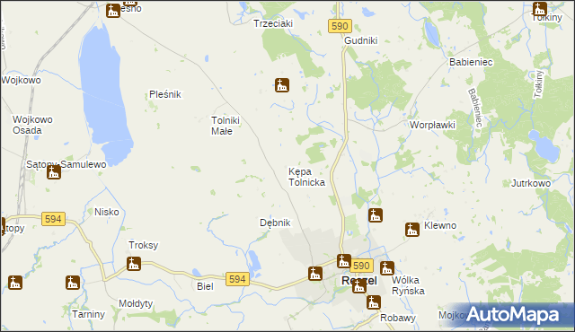 mapa Kępa Tolnicka, Kępa Tolnicka na mapie Targeo