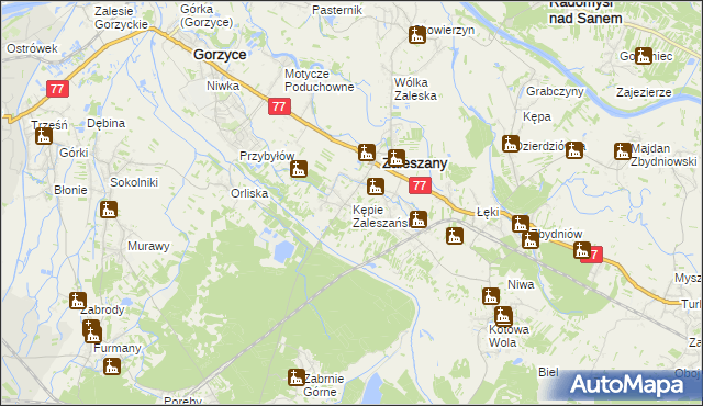 mapa Kępie Zaleszańskie, Kępie Zaleszańskie na mapie Targeo