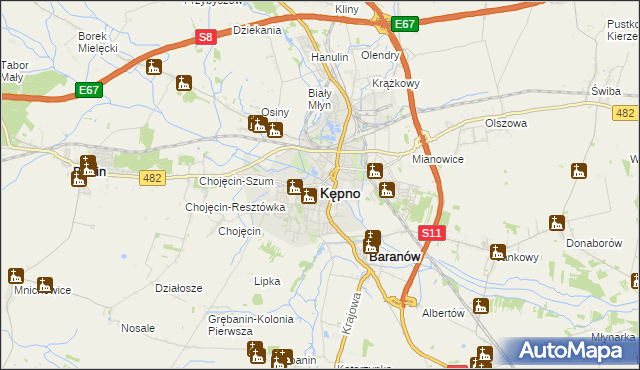 mapa Kępno, Kępno na mapie Targeo