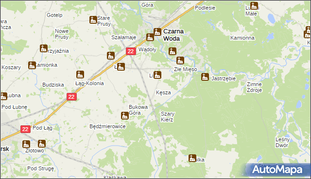 mapa Kęsza, Kęsza na mapie Targeo