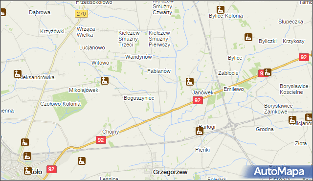 mapa Kiełczewek, Kiełczewek na mapie Targeo