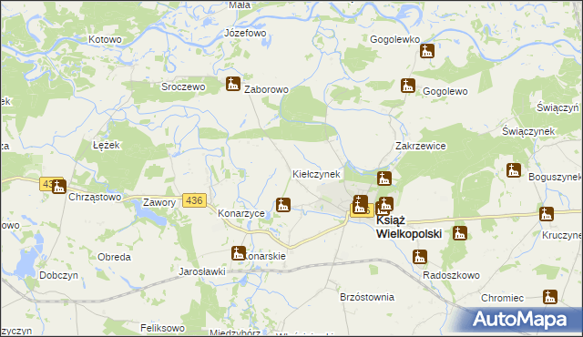 mapa Kiełczynek, Kiełczynek na mapie Targeo