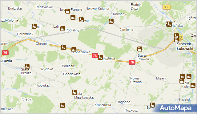 mapa Kienkówka, Kienkówka na mapie Targeo