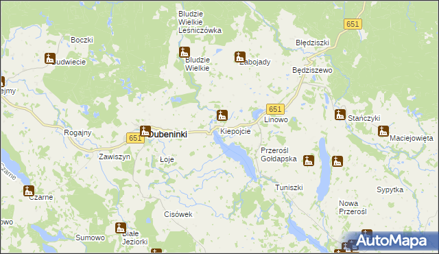 mapa Kiepojcie, Kiepojcie na mapie Targeo